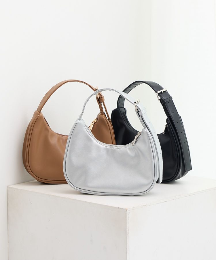 earth music&ecology「ハーフムーンアジャスタブルバッグ」|ハンドバッグ|