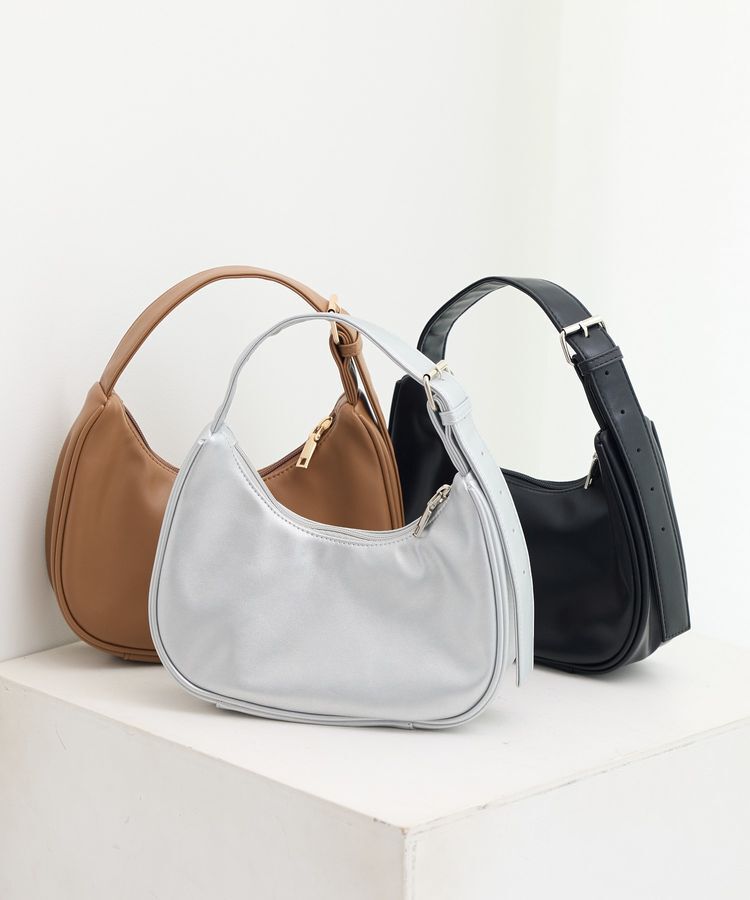 earth music&ecology「ハーフムーンアジャスタブルバッグ」|ハンドバッグ|