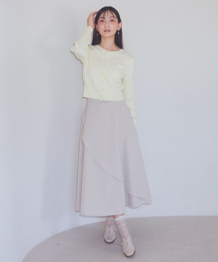 earth music&ecology「ベルト付きアシンメトリースカート」|フレア|