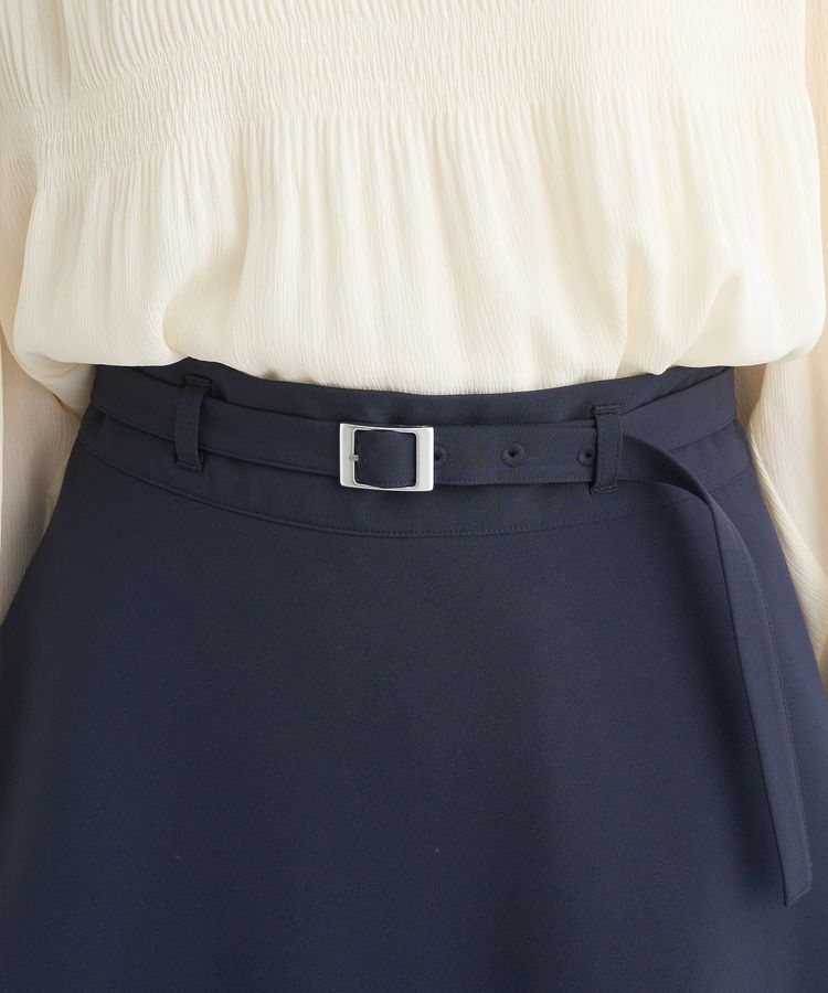 earth music&ecology「ベルト付きアシンメトリースカート」|フレア|