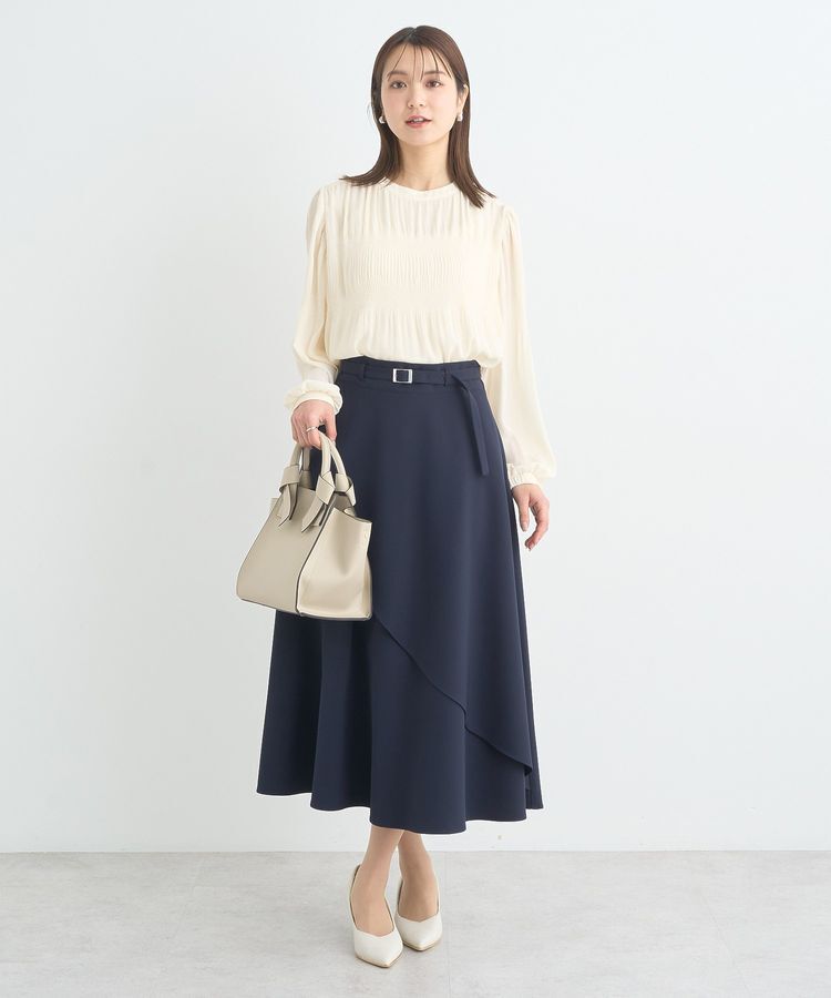 earth music&ecology「ベルト付きアシンメトリースカート」|フレア|