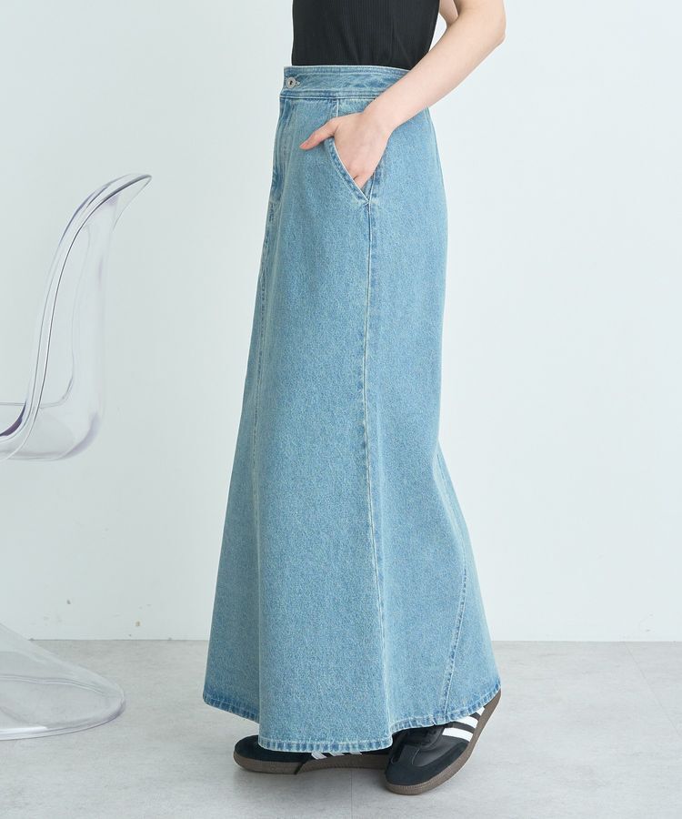 earth music&ecology「エスカルゴマーメイドデニムスカート」|フレア|