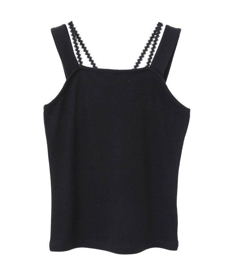 earth music&ecology「ホルターレースキャミソール」|キャミソール|Black