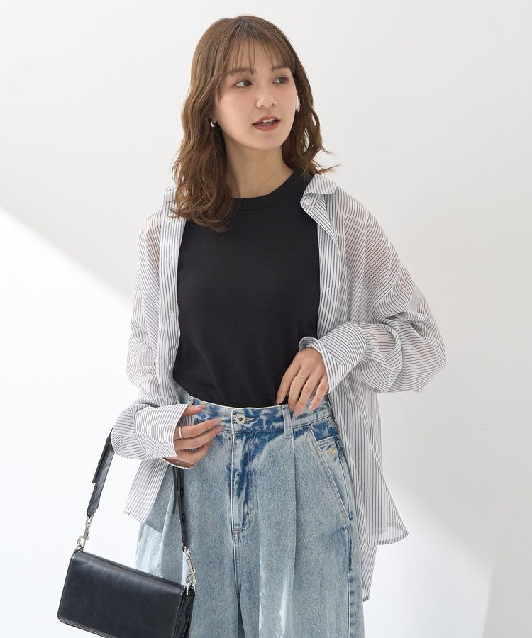 earth music&ecology「シアーストライプシャツ」|シャツ・ブラウス|