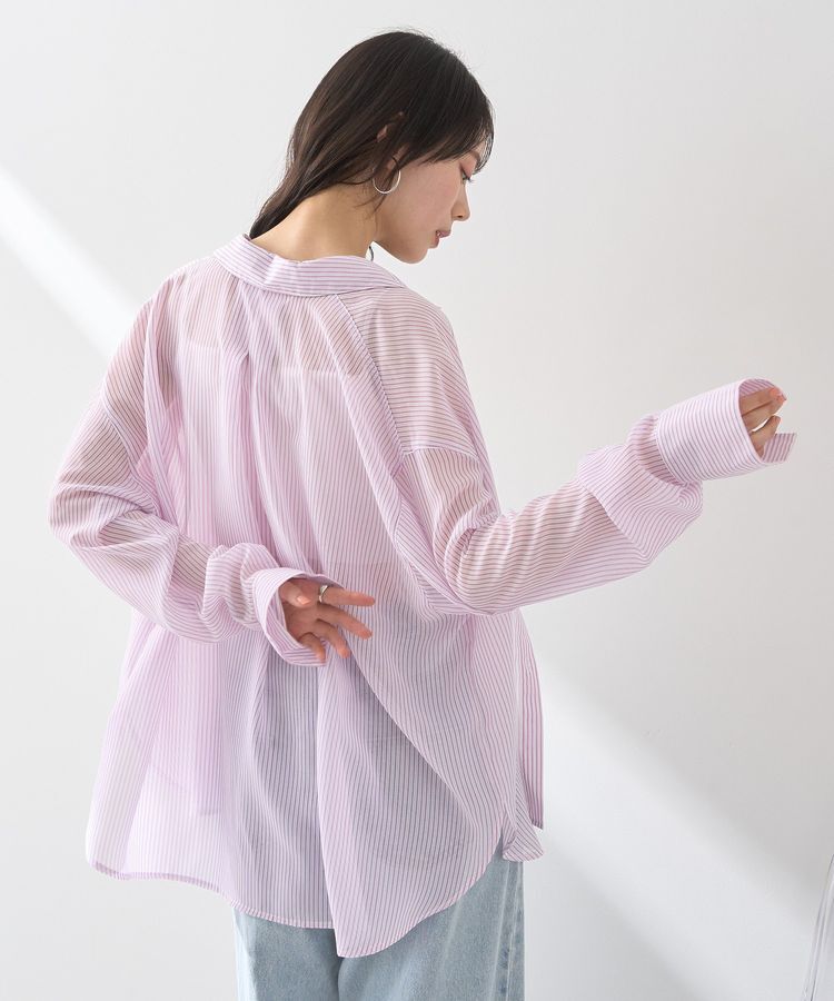 earth music&ecology「シアーストライプシャツ」|シャツ・ブラウス|