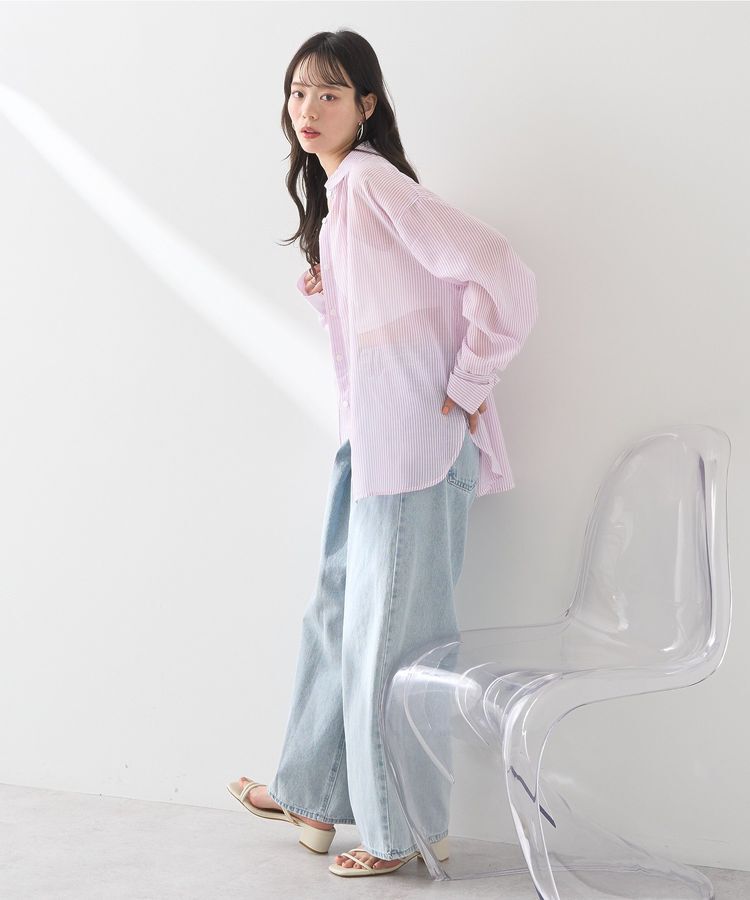 earth music&ecology「シアーストライプシャツ」|シャツ・ブラウス|