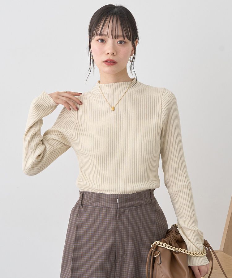 earth music&ecology「ハイネックリブニットプルオーバー」|ニット・セーター|