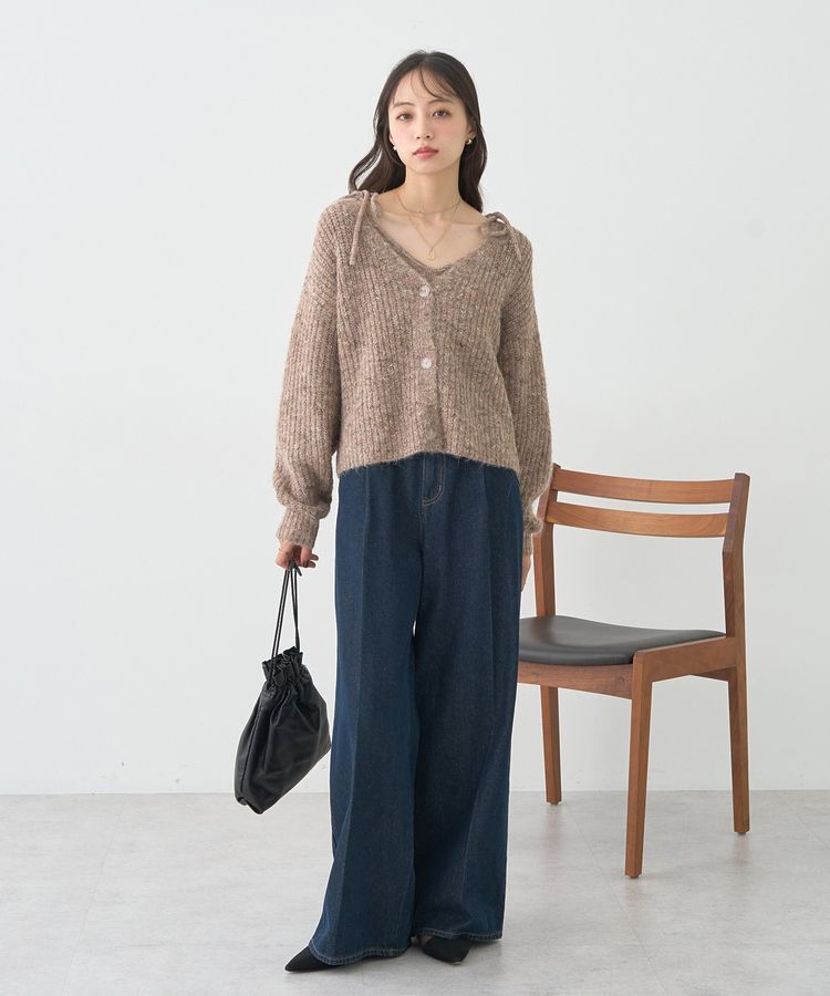 earth music&ecology「ハイウエストデニムパンツ」|デニム|