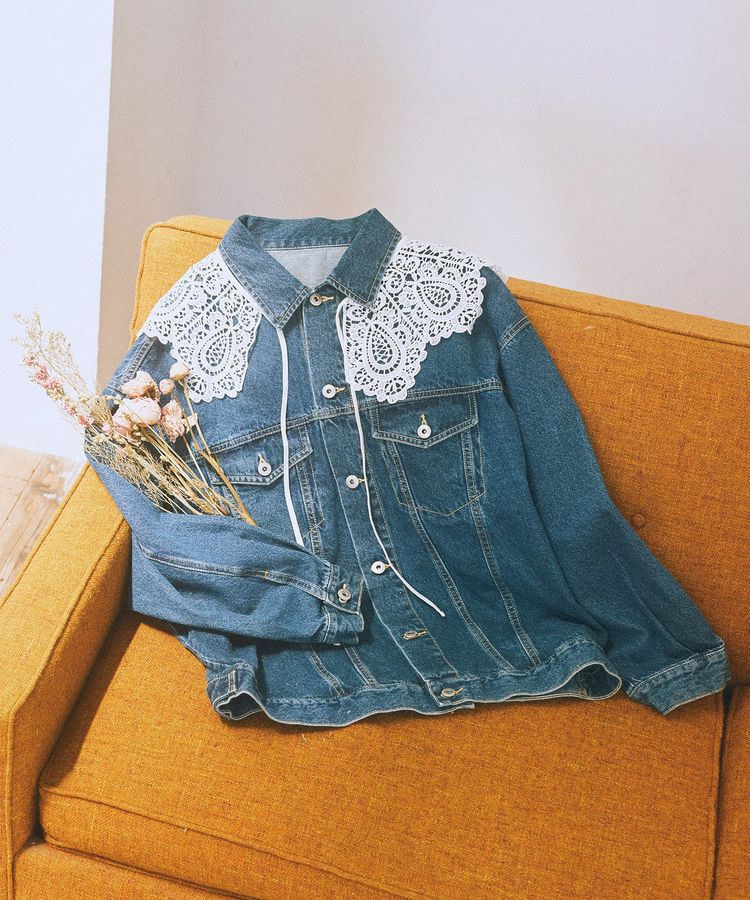 earth music&ecology「ビッグデニムジャケット」|テーラードジャケット|