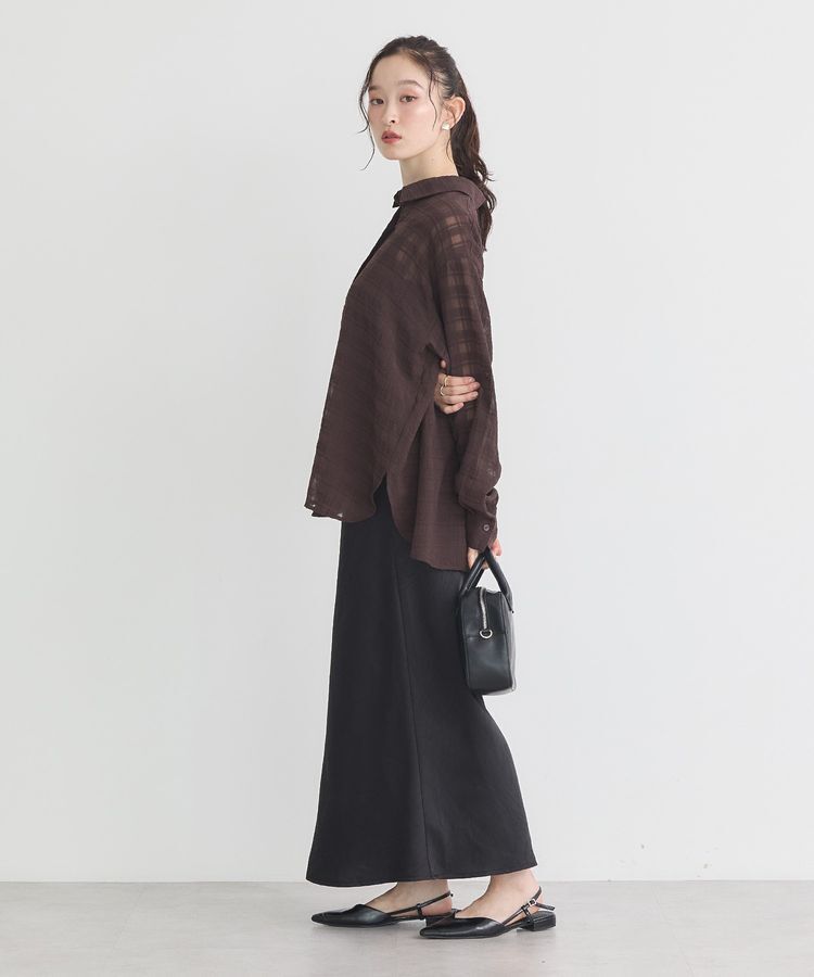 earth music&ecology「ストレッチサテンスカート」|スカート|