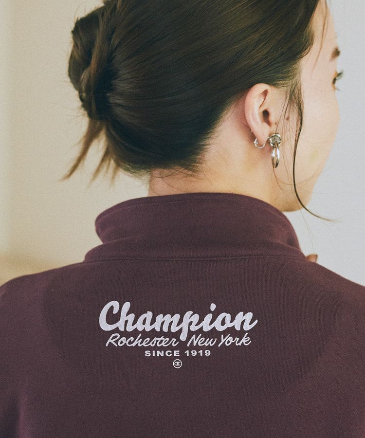 earth music&ecology「Champion&times;emaeハーフジップハートスウェット」|スウェット・ジャージ|