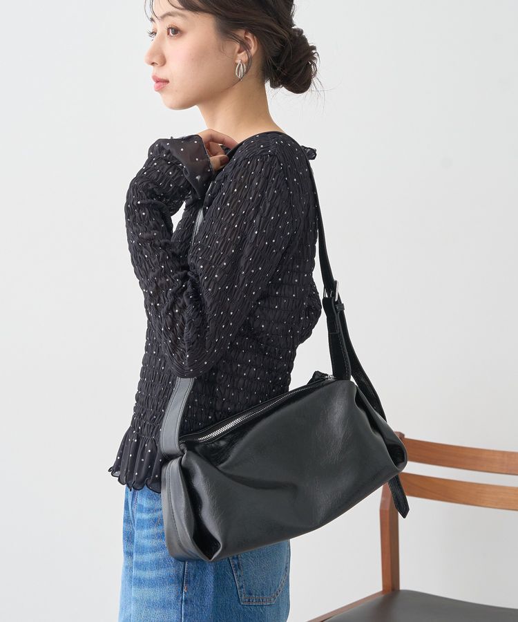 earth music&ecology「ワンショルダーバッグ」|ショルダー・メッセンジャー|Black