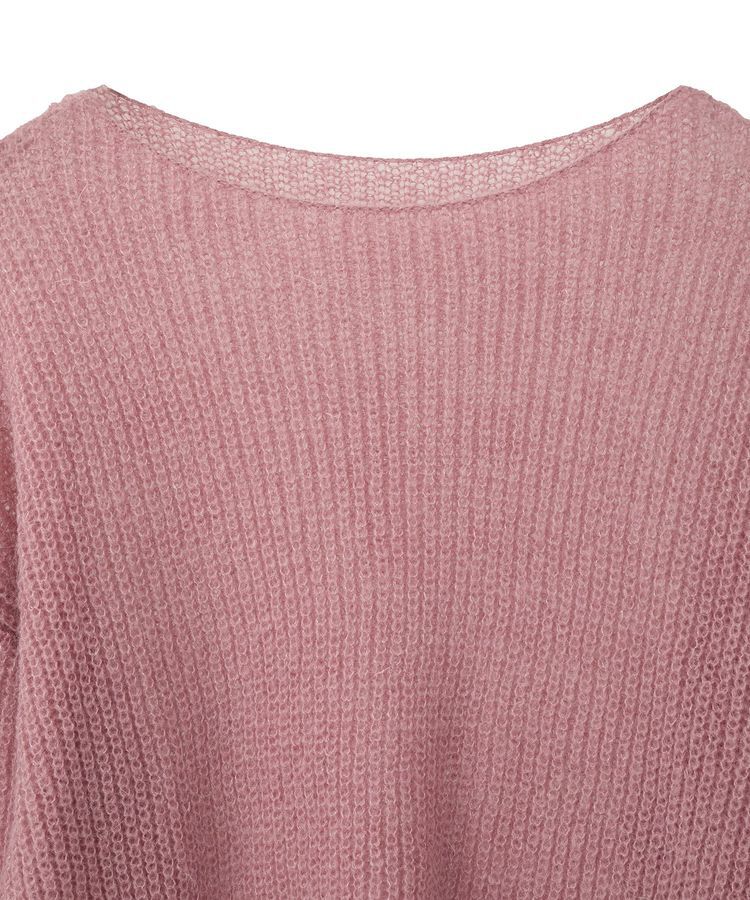 earth music&ecology「サイドリボン透かしニットプルオーバー」|ニット・セーター|