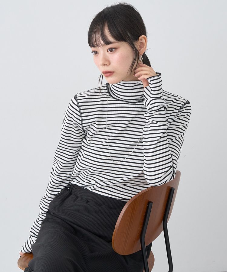 earth music&ecology「リブタートルネックプルオーバー」|Tシャツ・カットソー|