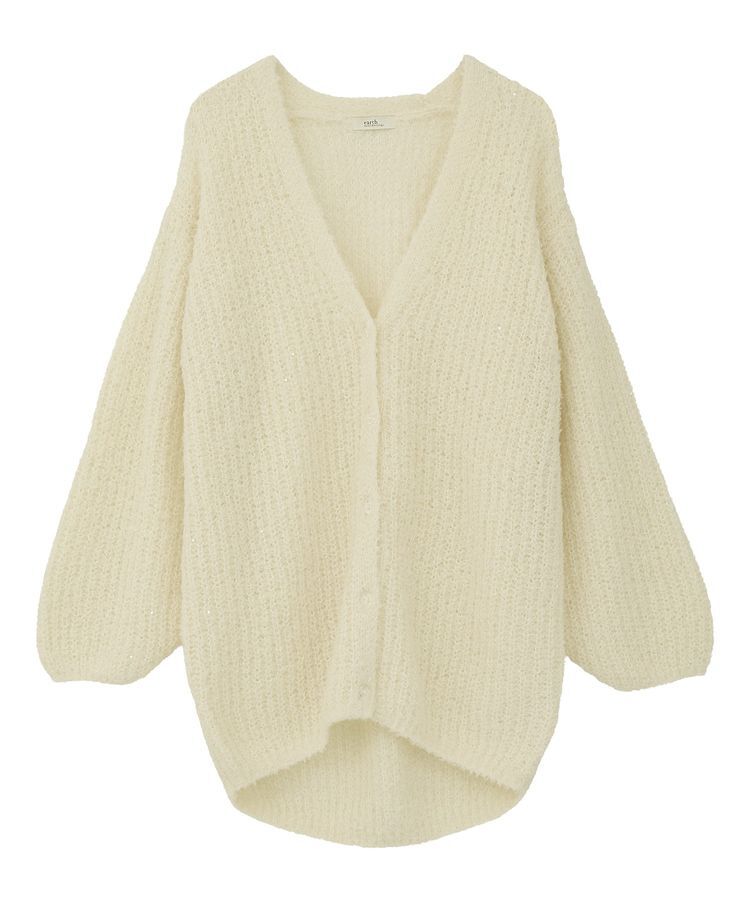 earth music&ecology「スパンコールブークレカーディガン」|カーディガン|