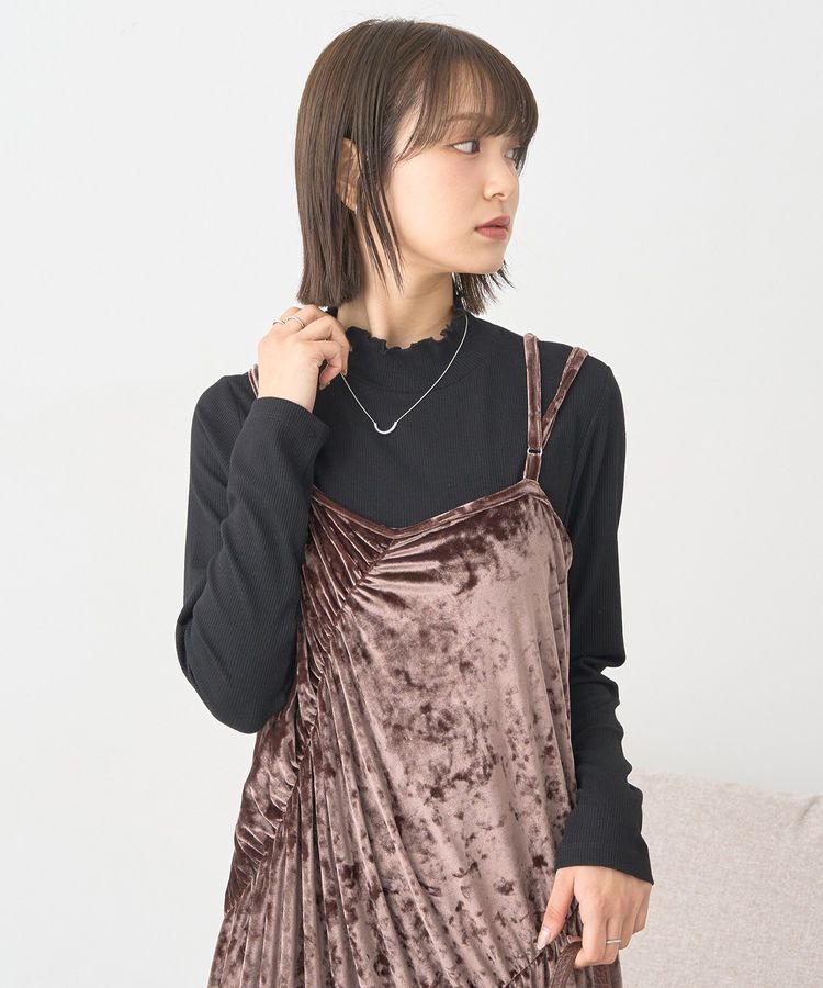 earth music&ecology「ラメテレコハイネックプルオーバー」|Tシャツ・カットソー|