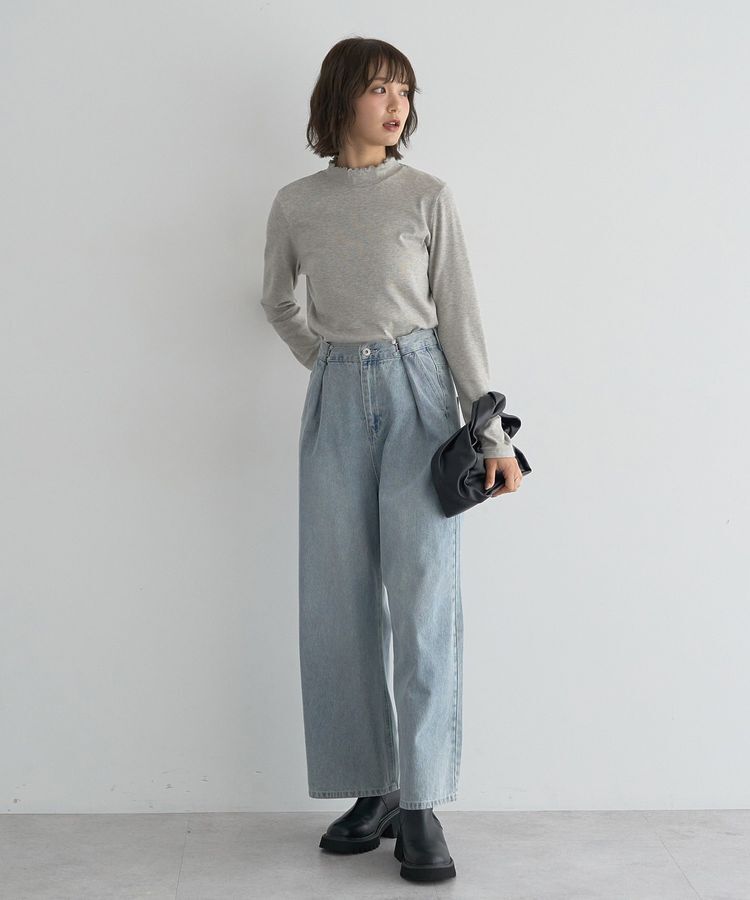 earth music&ecology「ラメテレコハイネックプルオーバー」|Tシャツ・カットソー|