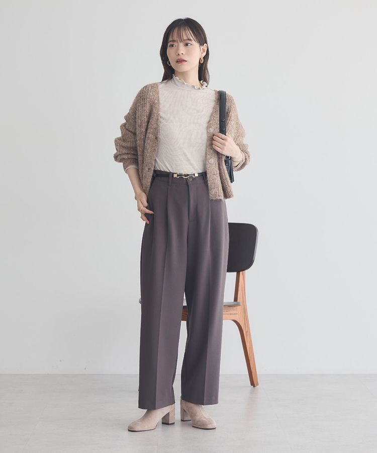 earth music&ecology「ラメテレコハイネックプルオーバー」|Tシャツ・カットソー|