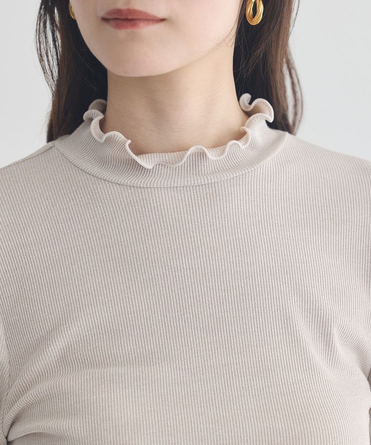 earth music&ecology「ラメテレコハイネックプルオーバー」|Tシャツ・カットソー|