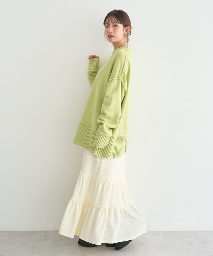 earth music&ecology「メロー切替フレアスカート」|フレア|