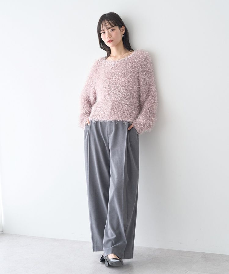 earth music&ecology「ポンポンヤーンラメニットプルオーバー」|ニット・セーター|