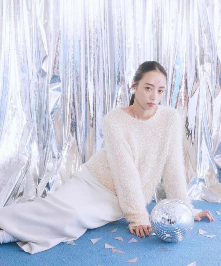 earth music&ecology「ポンポンヤーンラメニットプルオーバー」|ニット・セーター|