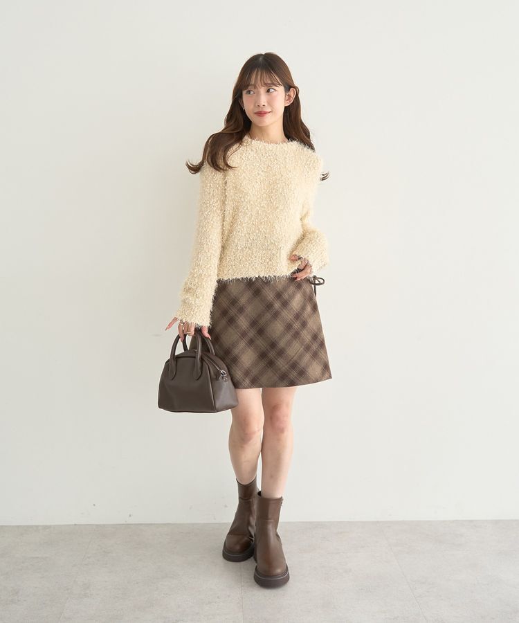 earth music&ecology「ポンポンヤーンラメニットプルオーバー」|ニット・セーター|