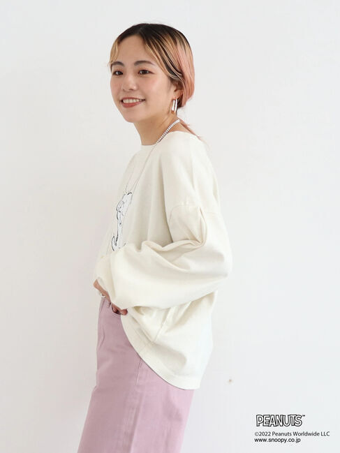  「PEANUTSピグメントロングT」|Tシャツ・カットソー|