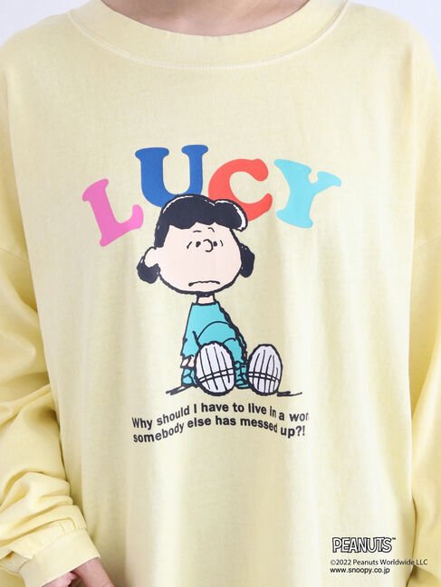  「PEANUTSピグメントロングT」|Tシャツ・カットソー|
