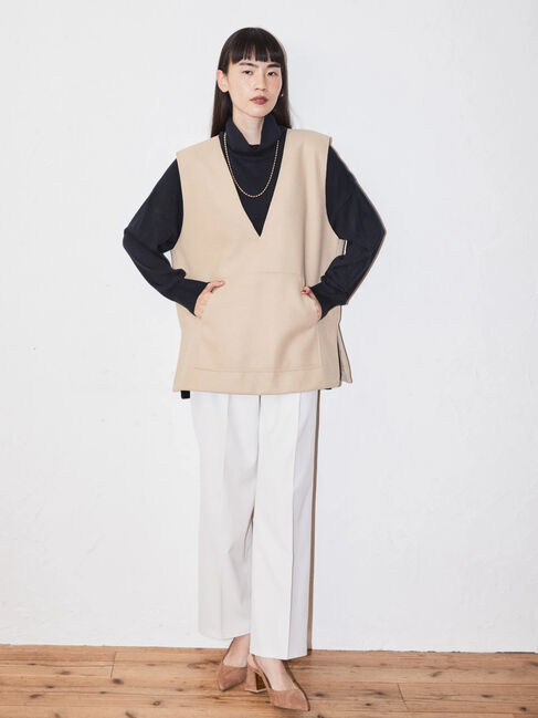  「ソフトタッチタートルニットチュニック」|ニット・セーター|