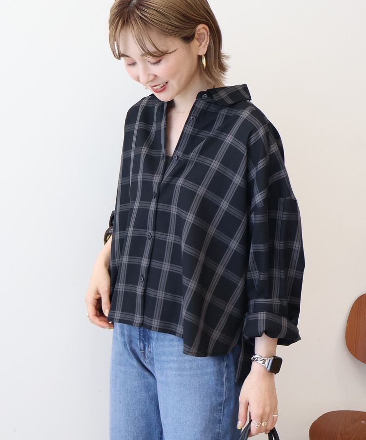 AMERICAN HOLIC「イージーケアチェックショート丈シャツ」|シャツ・ブラウス|