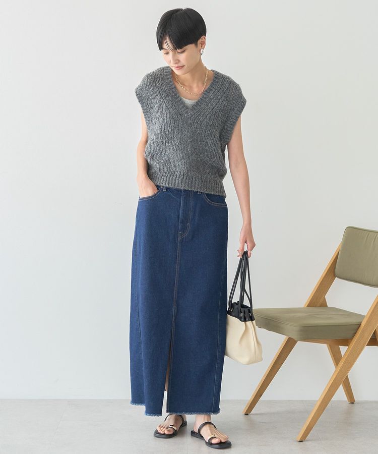 AMERICAN HOLIC「【選べる丈】甘編みニットベスト」|ベスト・ジレ|