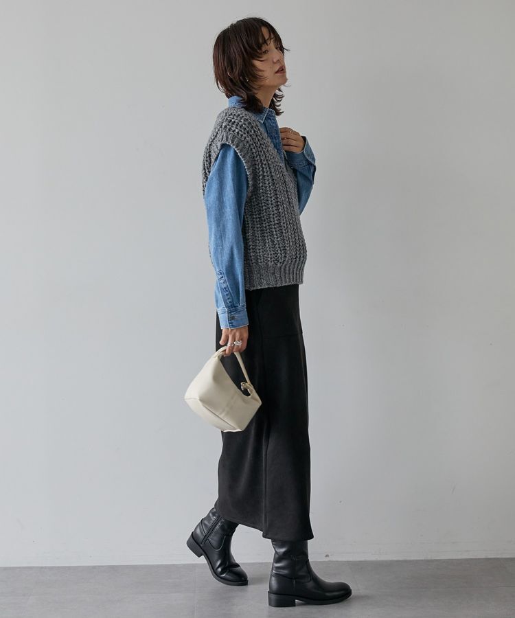AMERICAN HOLIC「ローゲージVネックニットベスト」|ベスト・ジレ|