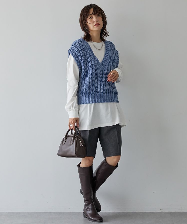 AMERICAN HOLIC「ローゲージVネックニットベスト」|ベスト・ジレ|