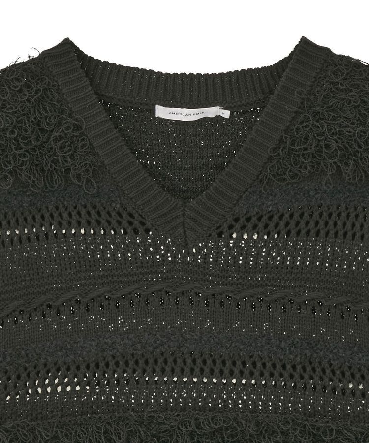 AMERICAN HOLIC「ループミックスニットベスト」|ベスト・ジレ|