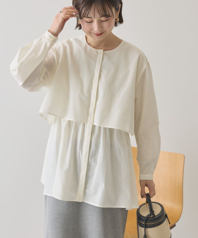 AMERICAN HOLIC「サッカーティアードブラウス」|シャツ・ブラウス|Off White