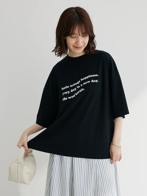  「・Petit Fleur ウェーブロゴptTシャツ」|Tシャツ・カットソー|