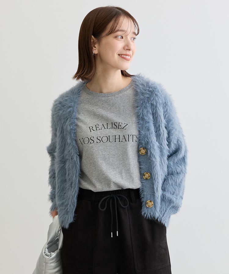 Green Parks「・Petit Fleur シャギーニットカーディガン」|カーディガン|