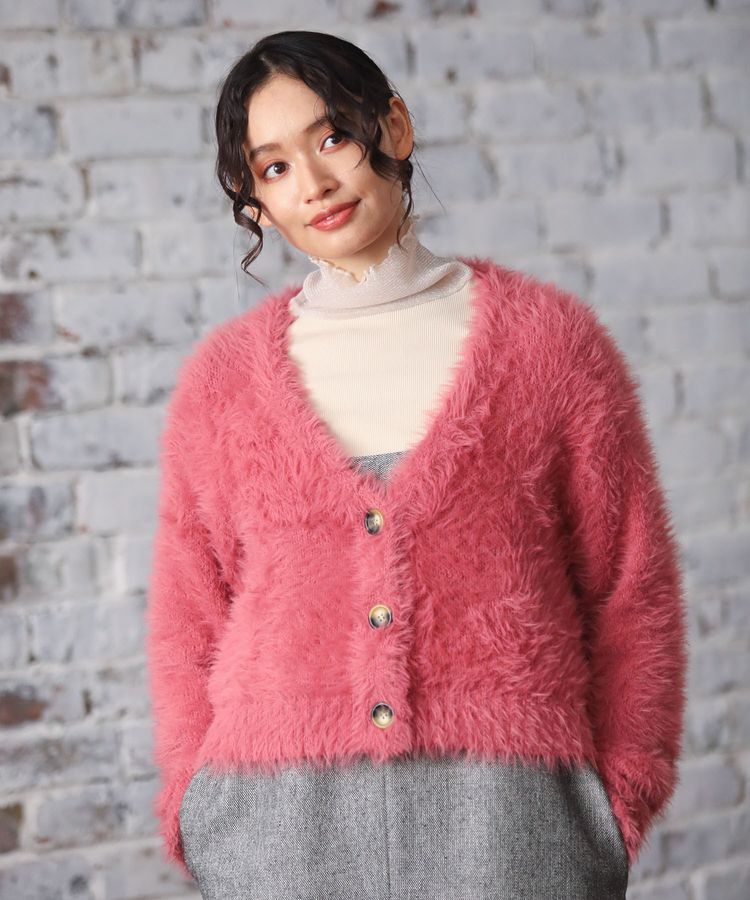 Green Parks「・Petit Fleur シャギーニットカーディガン」|カーディガン|