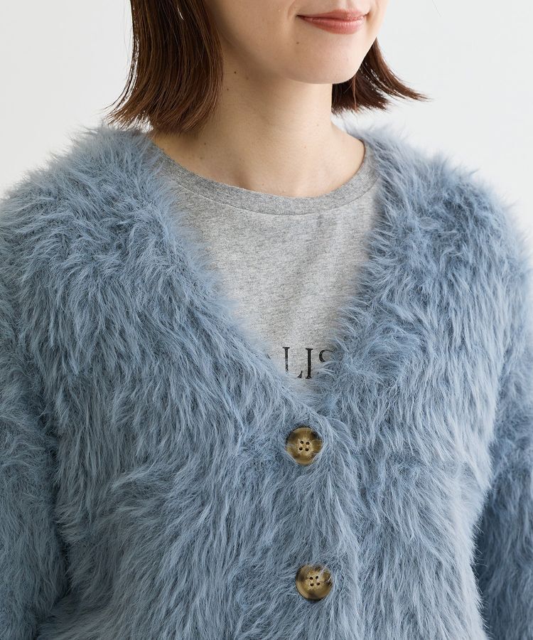 Green Parks「・Petit Fleur シャギーニットカーディガン」|カーディガン|