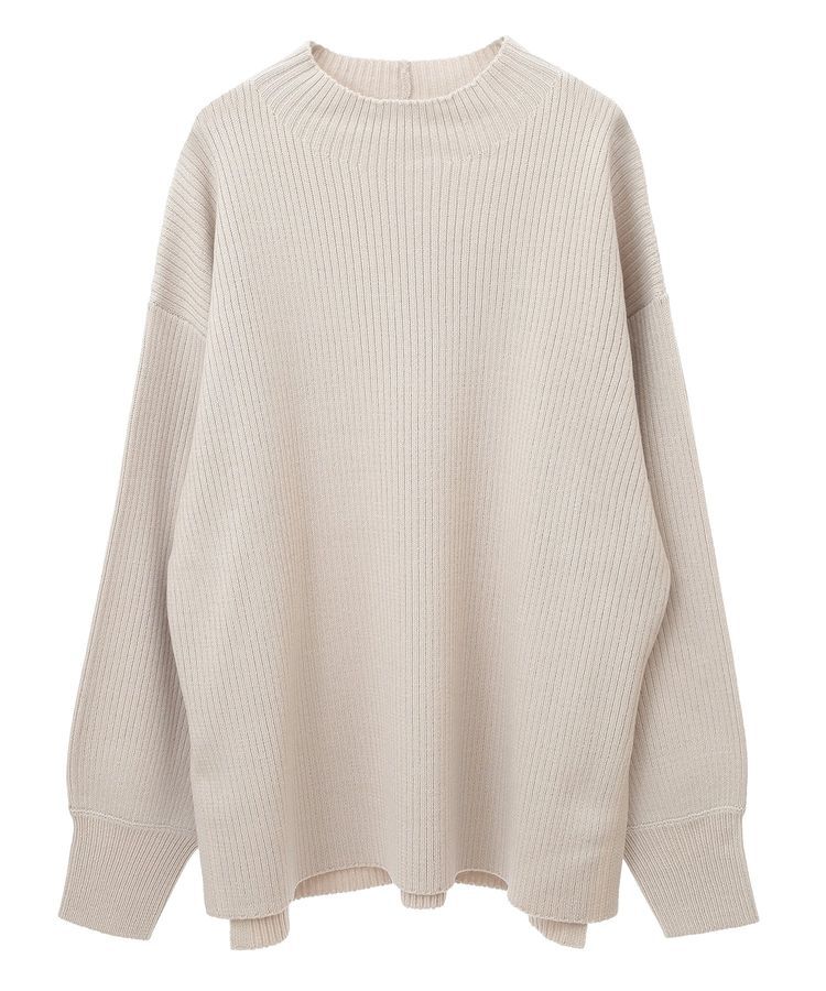 Green Parks「洗えるボトルネックリブニットプルオーバー」|ニット・セーター|