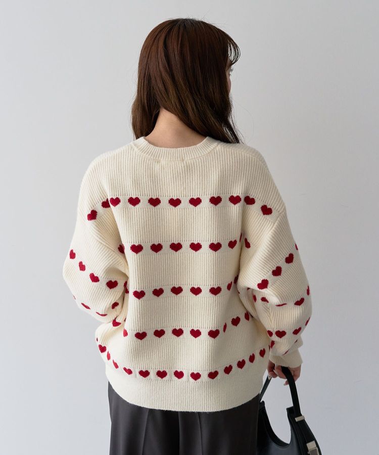Green Parks「・swing by ハートクルーネックニット」|ニット・セーター|