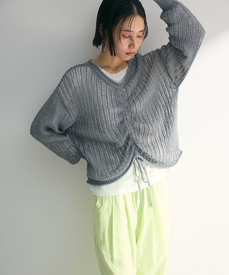 armonia「SET2点２wayシャーリングニット+インナー」|ニット・セーター|Gray