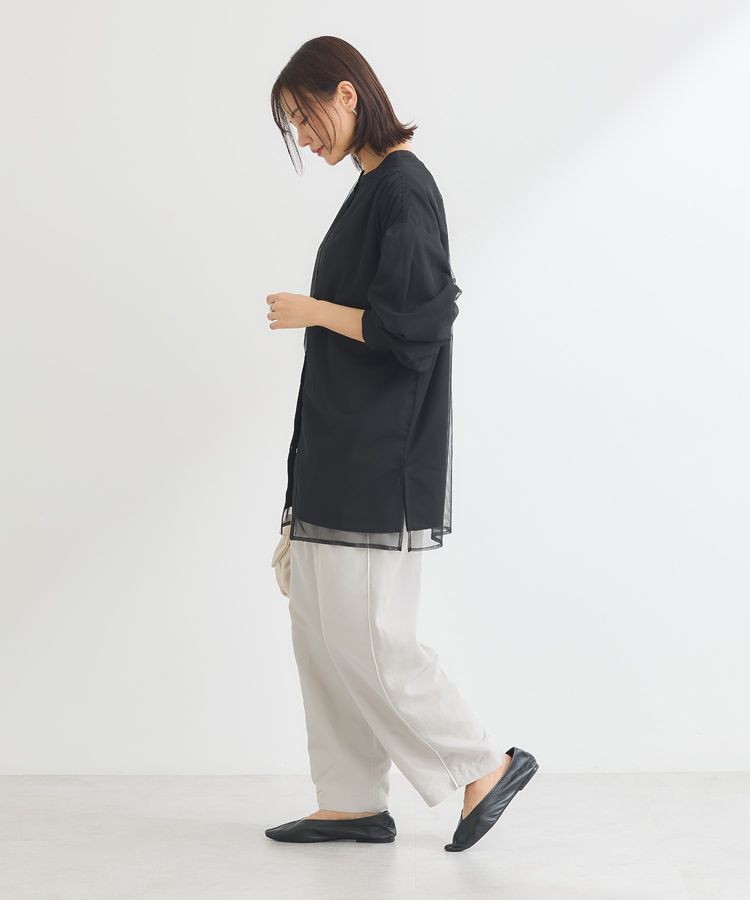 Green Parks「2Way チュールドッキングシャツチュニック」|シャツ・ブラウス|