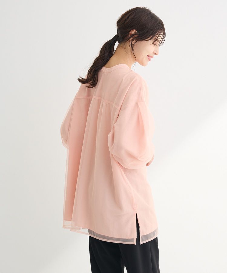 Green Parks「2Way チュールドッキングシャツチュニック」|シャツ・ブラウス|