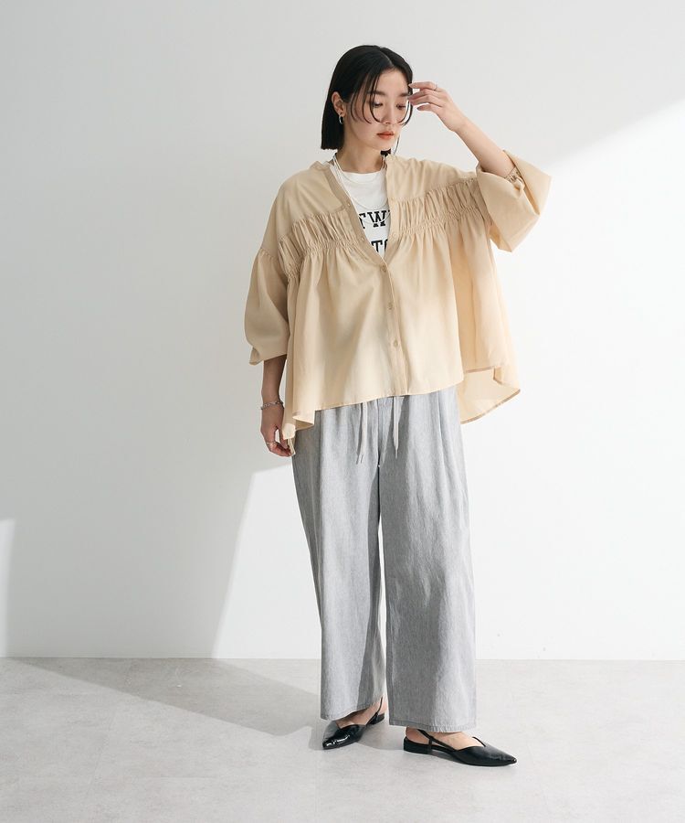 armonia「シャーリングスキッパーシャツ」|シャツ・ブラウス|