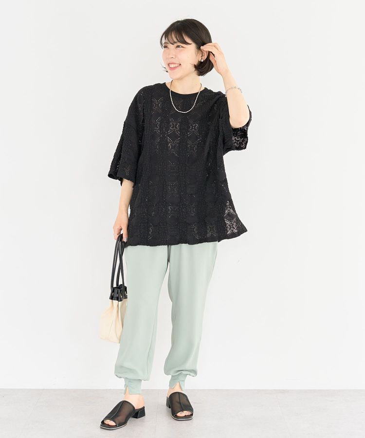 Green Parks「・SUGAR SPOON シャーリングカットレースTEE」|Tシャツ・カットソー|