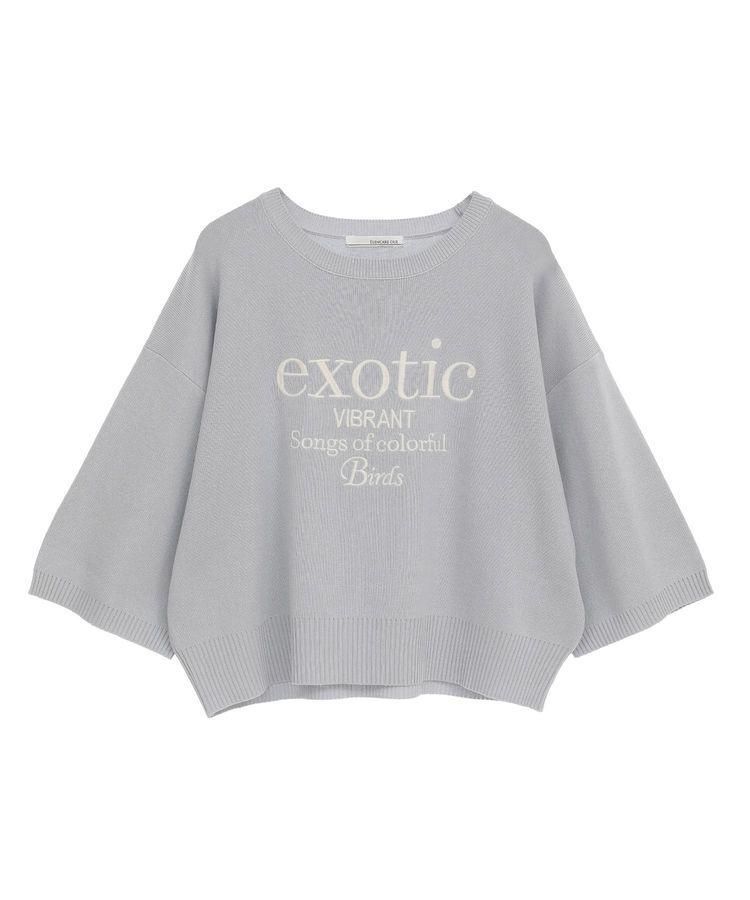 Green Parks「・ELENCARE DUE ロゴ刺繍6分袖ニット」|ニット・セーター|