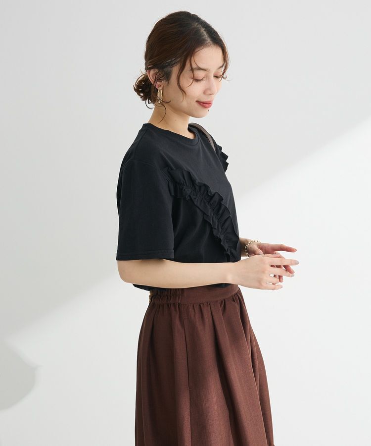 Green Parks「・Petit Fleur アシンメトリーフリルTEE」|Tシャツ・カットソー|