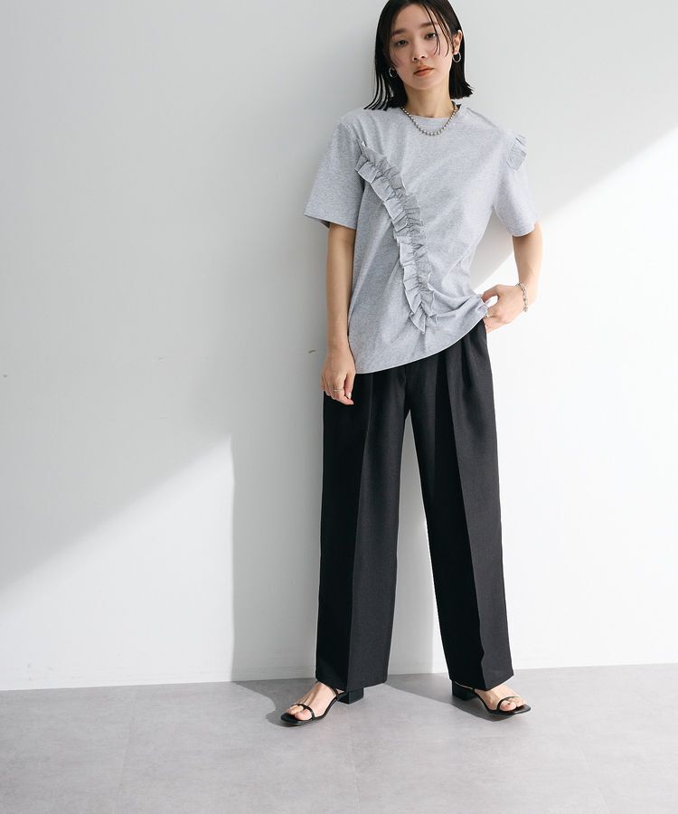 Green Parks「・Petit Fleur アシンメトリーフリルTEE」|Tシャツ・カットソー|